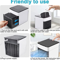 Portable Mini Air Conditioner Small Size 500Ml Water Tank USB Powered
